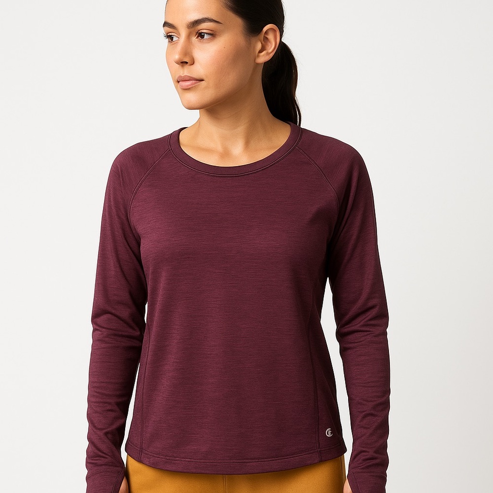 Champion C9 Women’s S Burgundy Long Sleeve Performance Athletic Top‎ Workout